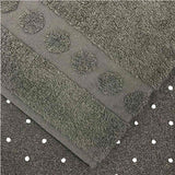 Jogo com 5 toalhas de piso com Antiderrapante cor Grafite