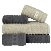 Jogo de Toalha Wave 5 Peças Gramatura 500g/m² Algodão Penteado Extra Macio