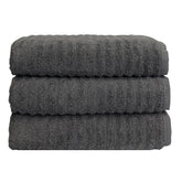 Toalha de Banho Gramatura 500g/m² kit com 3 Coleção Wave Algodão Penteado Extra Macio