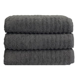 Toalha de Banho Gramatura 500g/m² kit com 3 Coleção Wave Algodão Penteado Extra Macio