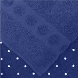 Jogo com 5 toalhas de piso com Antiderrapante cor Azul