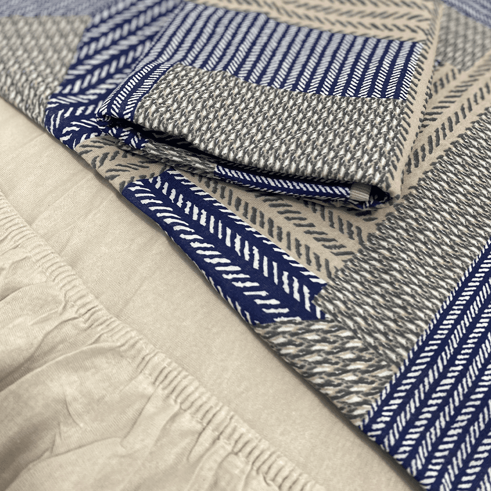 Jogo de Cama Casal com 3 Peças 100% Algodão com Elástico