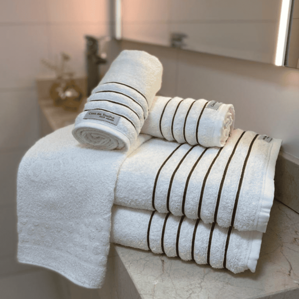 Toalha de Banho Gigante Jogo de Toalha 2 banho 2 rosto 1 piso gramatura 500g/m² - Essence