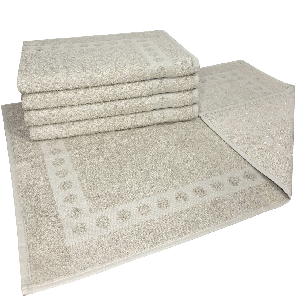 Jogo com 5 toalhas de piso com Antiderrapante