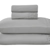 Jogo de Cama Queen 4 Peças Percal 300 Fios com Bordado Inglês cor Grafite
