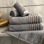 Toalha de Banho Gigante - Jogo de Toalha 2 banho 2 rosto 1 piso gramatura 500g/m² - Cor Grafite - Coleção Essence