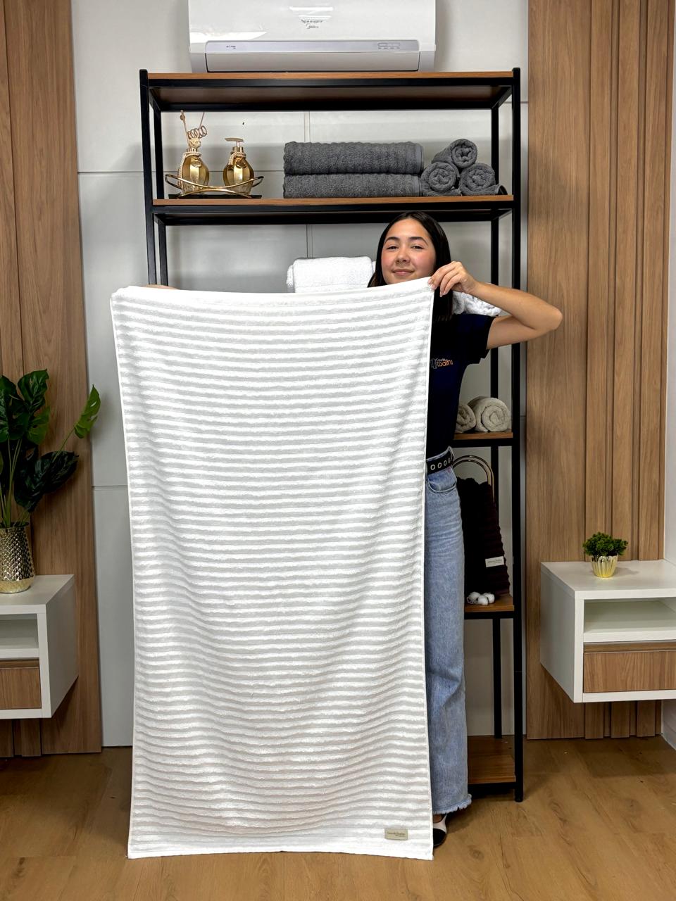 Jogo de Toalha Wave 5 Peças Gramatura 500g/m² Algodão Penteado Extra Macio