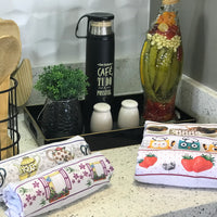 kit com 10 Panos de prato atoalhados 100% algodão - Secagem Perfeita