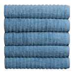 Kit com 5 toalhas de banho gramatura 500 fio penteado 100% Algodão cor Azul