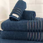 Toalha de Banho Gigante - Jogo de Toalha 2 banho 2 rosto 1 piso gramatura 500g/m² - Cor Azul - Coleção Essence