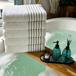 Toalha de banho Gigante -  kit com 5 Toalhas Gramatura 500g/m² - 100% Algodão Confort Soft - Cor Off White - Coleção Essence