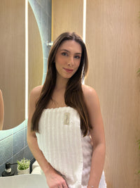 Toalha de Banho Gramatura 500g/m² kit com 3 Coleção Wave Algodão Penteado Extra Macio