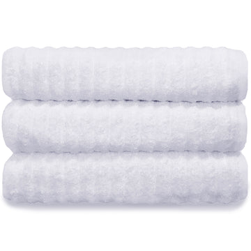 Kit com 3 Toalhas de Banho Wave - Branco - 1