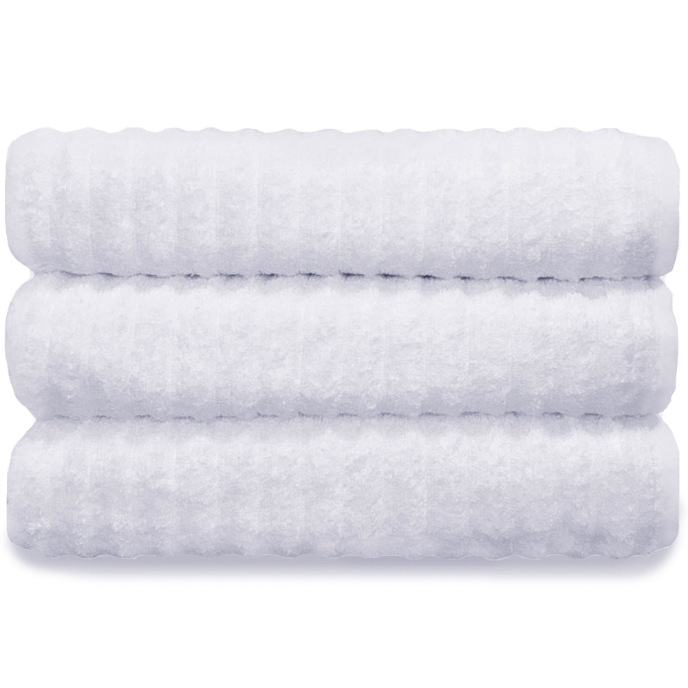 Toalha de Banho Gramatura 500g/m² kit com 3 Coleção Wave Algodão Penteado Extra Macio