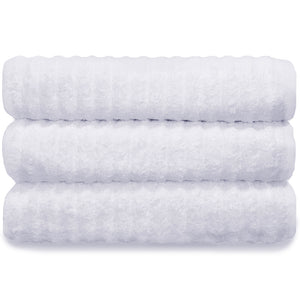 Kit com 3 Toalhas de Banho Wave - Branco - 1