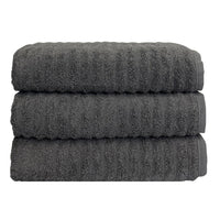 Toalha de Banho Gramatura 500g/m² kit com 3 Coleção Wave Algodão Penteado Extra Macio