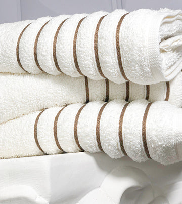 Kit com 5 Toalhas de Banho Essence - Off White - 3