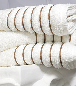 Kit com 5 Toalhas de Banho Essence - Off White - 3