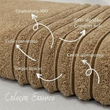 Toalha de Rosto Gramatura 500g/m² - 100% Algodão Confort Soft - Coleção Essence
