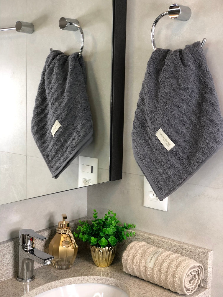 Toalha de Rosto Gramatura 500g/m² - 100% Algodão Fio Penteado - Coleção Wave