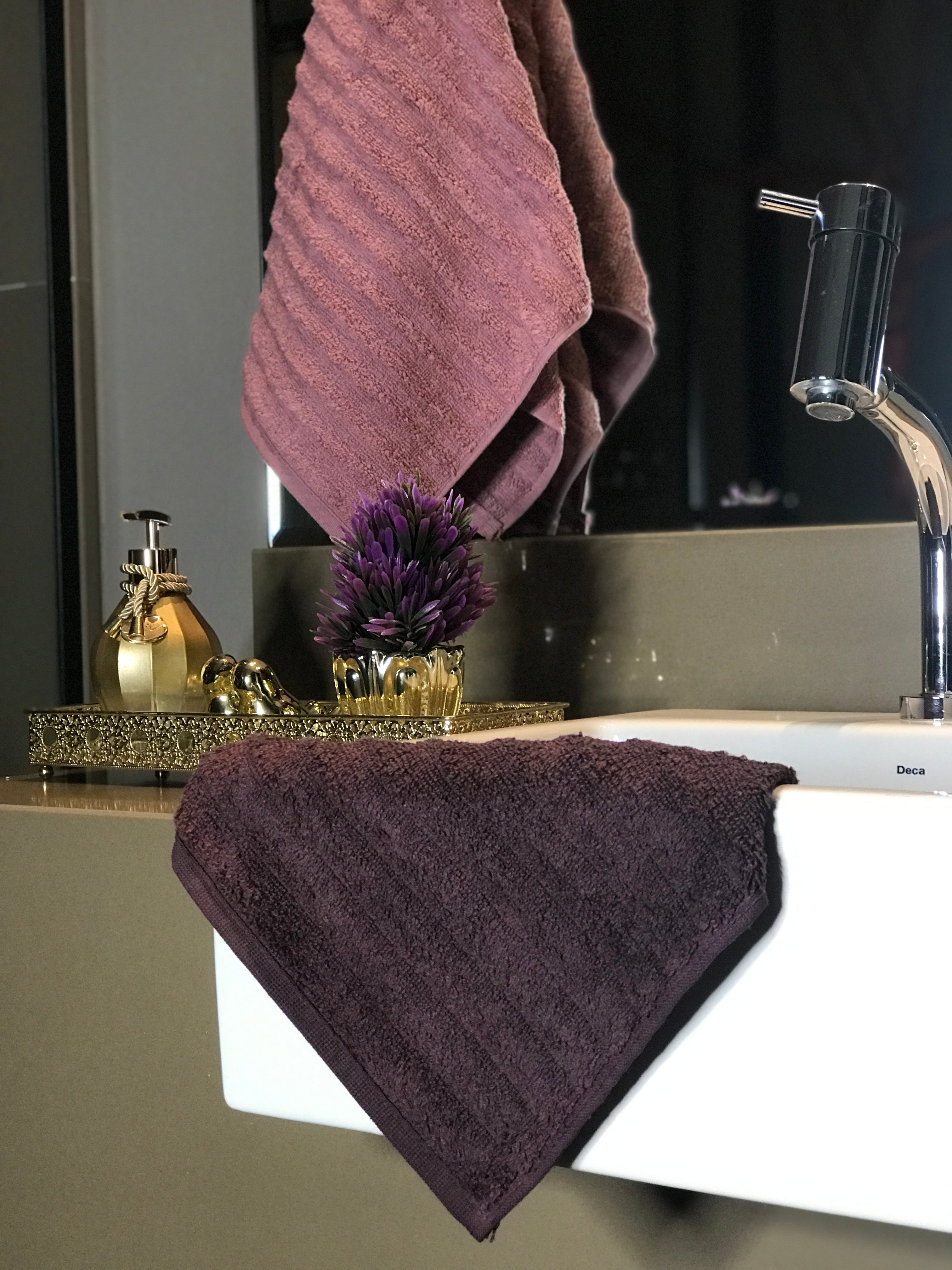 Toalha de Rosto Gramatura 500g/m² - 100% Algodão Fio Penteado - Coleção Wave